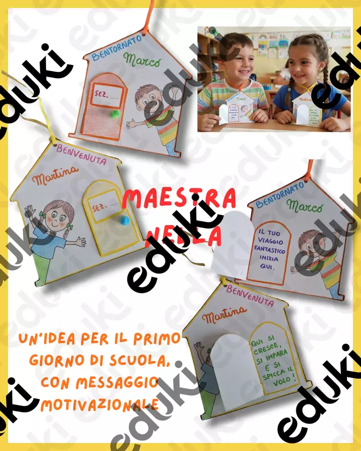 benvenuti, con messaggio motivazionale Altro tipo di materiale - benvenuti, con messaggio motivazionale - maestra Nella - Pagina di copertina