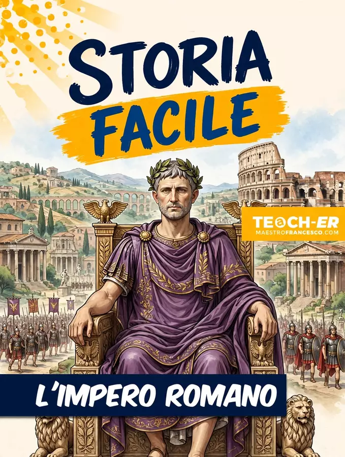 Storia Facile - L'Impero Romano Materiale di supporto/inclusione - Storia Facile - L'Impero Romano - Maestro Francesco - Pagina di copertina