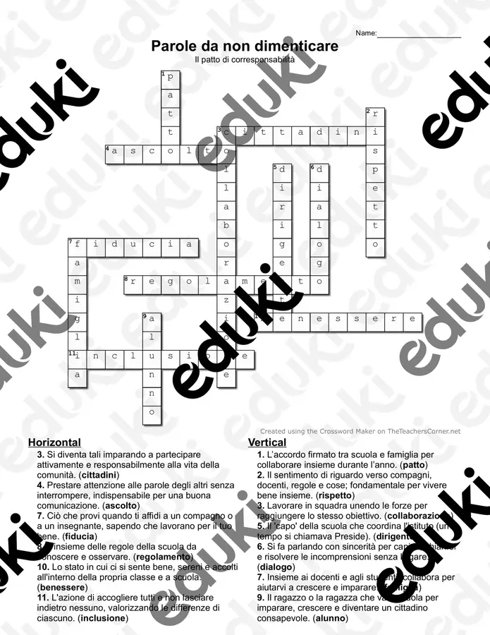 Patto di corresponsabilità: accoglienza Giochi - Patto di corresponsabilità: accoglienza - Empatia - Pagina di copertina