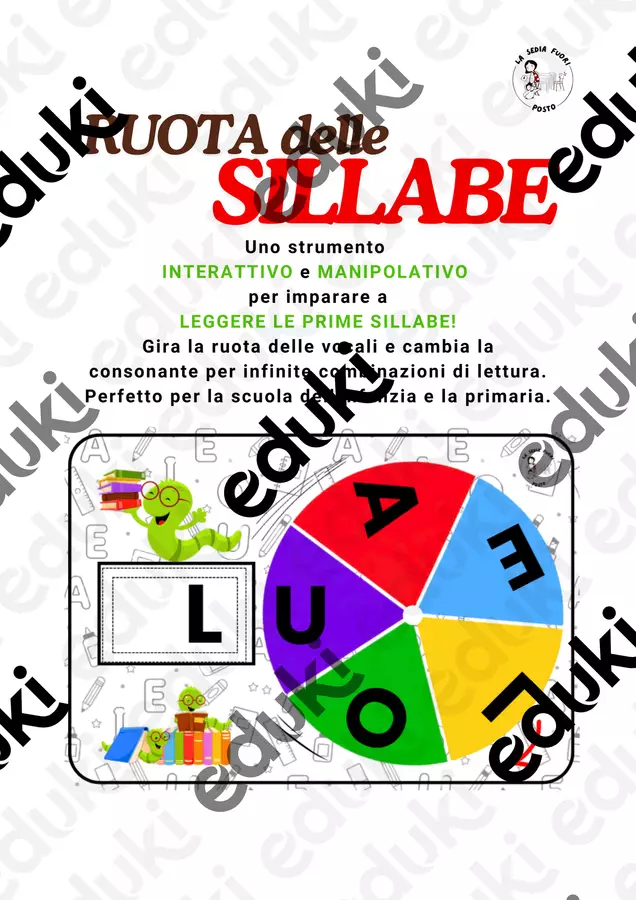Ruota delle SILLABE Materiale di supporto/inclusione - Ruota delle SILLABE - La sedia fuori posto - Pagina di copertina