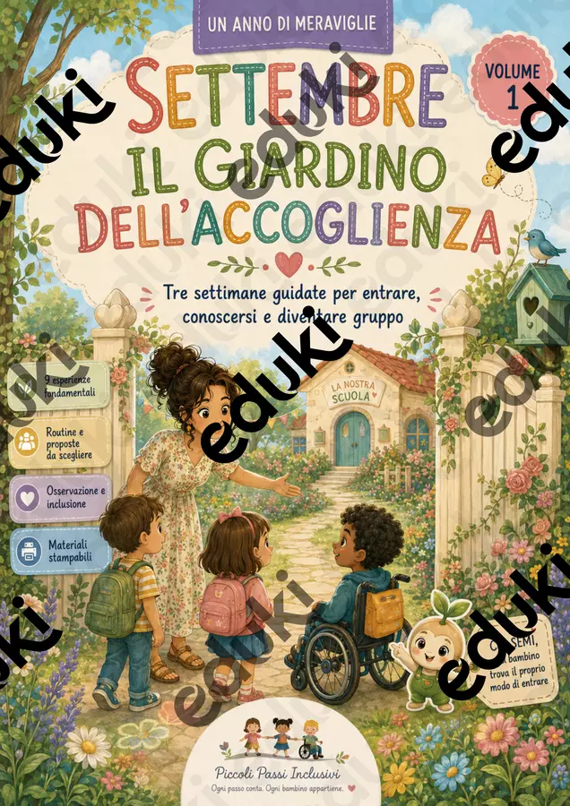 L'Anno delle Meraviglie - Vol. Settembre. Infanzia Flashcard - L'Anno delle Meraviglie - Vol. Settembre. Infanzia - Piccoli Passi Inclusivi - Pagina di copertina