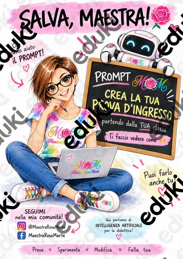 PROMPT Prova d'ingresso personalizzata Esercizi - PROMPT Prova d'ingresso personalizzata - MRMaestraRosaMarte - Pagina di copertina
