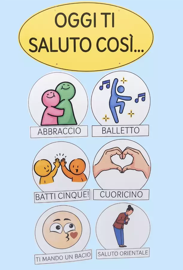 Saluti Materiale di supporto/inclusione - Saluti - La maestra Erika - Pagina di copertina