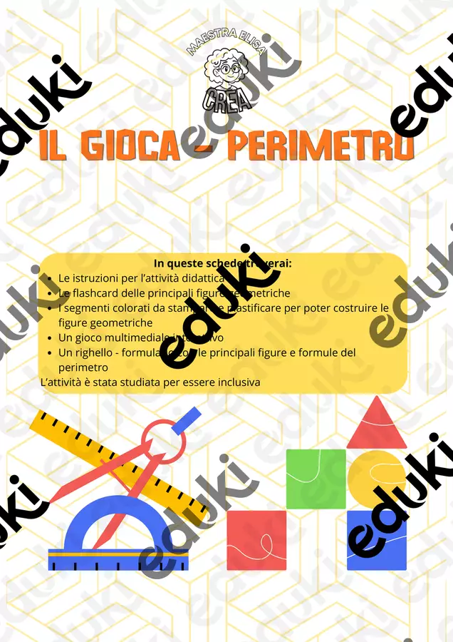 IL GIOCA-PERIMETRO: materiale ludico e compensativo Flashcard - IL GIOCA-PERIMETRO: materiale ludico e compensativo - Elisa Occhetti - Pagina di copertina