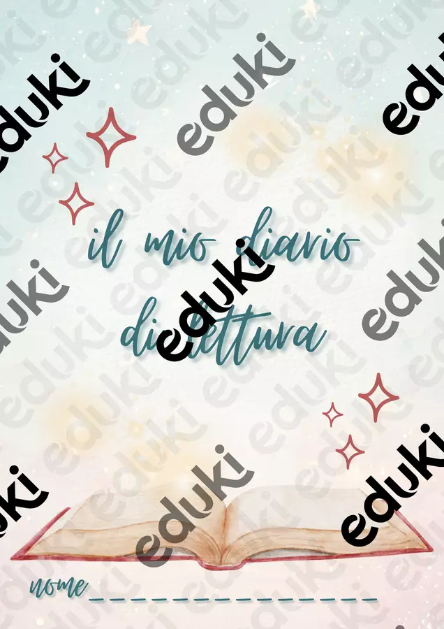 Il mio diario di lettura Esercizi - Il mio diario di lettura - Maestra Cate - Pagina di copertina