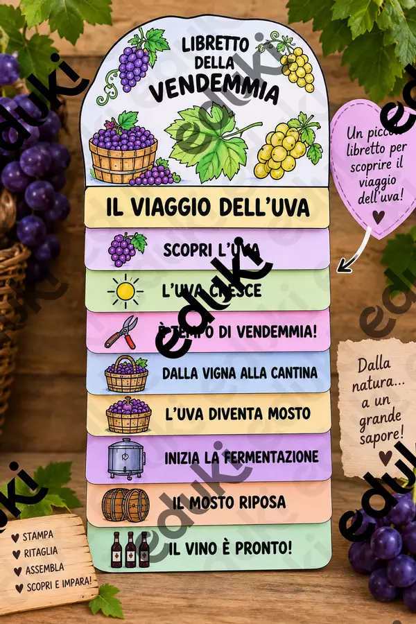 Il viaggio dell’uva – Libretto della vendemmia Altro tipo di materiale - Il viaggio dell’uva – Libretto della vendemmia - la_maestra_in_equilibrio - Pagina di copertina