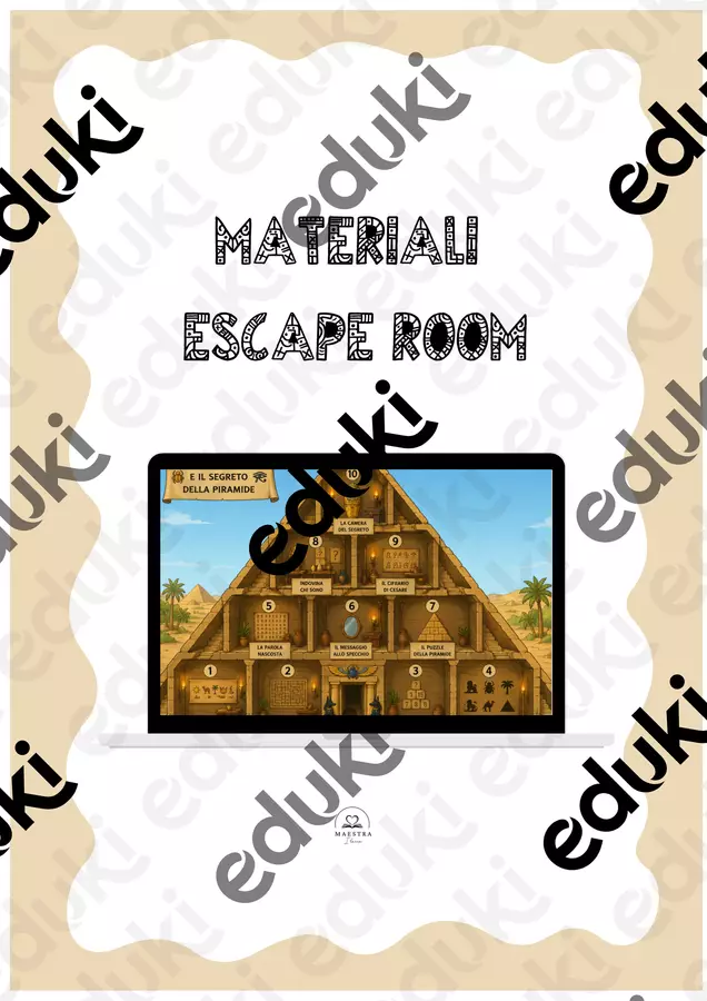 ESCAPE ROOM ACCOGLIENZA EGITTO Giochi - ESCAPE ROOM ACCOGLIENZA EGITTO - maestra.ilaria - Pagina di copertina