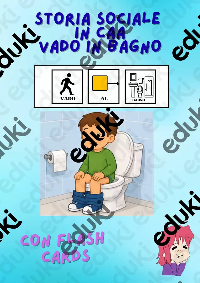 storia sociale in caa vado in bagno + flash cards storia sociale in caa vado in bagno + flash cards - educatrice_oepac - Pagina di copertina