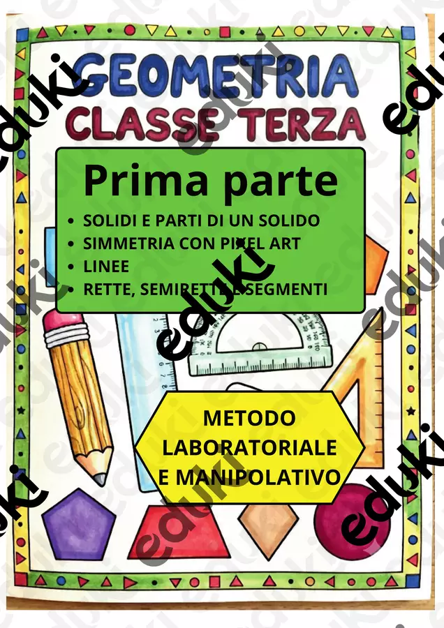 Quaderno di geometria classe 3^ prima parte Esercizi - Quaderno di geometria classe 3^ prima parte - maestra.avventurosa - Pagina di copertina