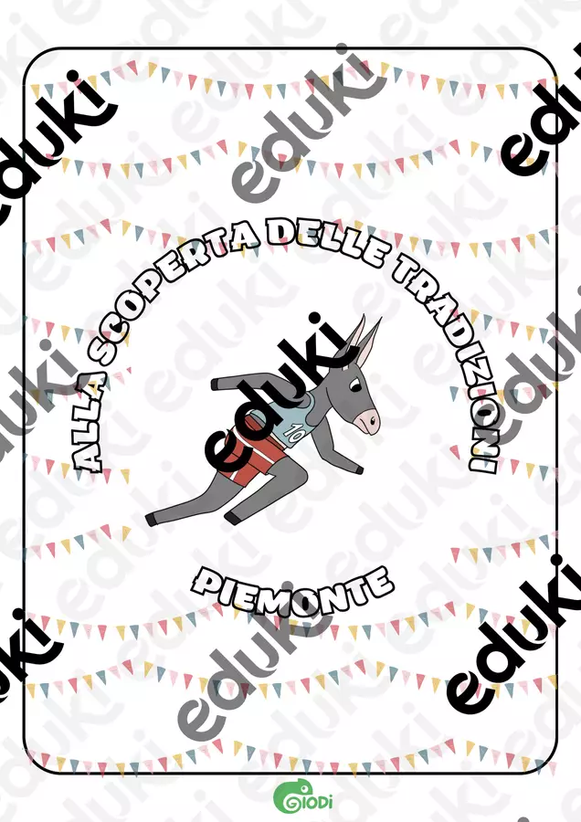 PALIO DEGLI ASINI - PIEMONTE Materiale di supporto/inclusione - PALIO DEGLI ASINI - PIEMONTE - GioDi - Giochi Didattici - Pagina di copertina