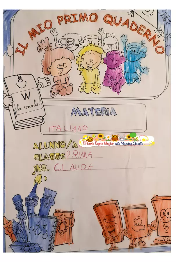 QUADERNO OPERATIVO DI ITALIANO (Prima Parte) CLASSE PRIMA Esercizi - QUADERNO OPERATIVO DI ITALIANO (Prima Parte) CLASSE PRIMA - Il Piccolo Regno Magico della Maestra Claudia - Pagina di copertina