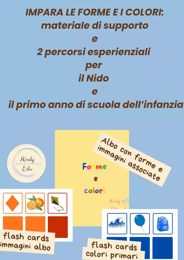 Impara le forme e i colori. 2 Percorsi esperienziali Flashcard - Impara le forme e i colori. 2 Percorsi esperienziali - Mindy Edu_Ped - Pagina di copertina