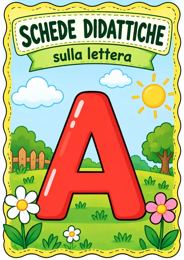 Schede didattiche lettera A Esercizi - Schede didattiche lettera A - MilleLibriPerBambini - Pagina di copertina