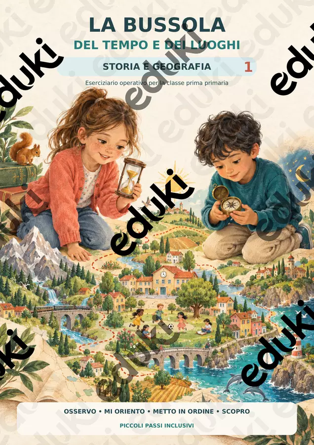 La Bussola del Tempo e dei Luoghi- storia e geografia classe 1^ Esercizi - La Bussola del Tempo e dei Luoghi- storia e geografia classe 1^ - Piccoli Passi Inclusivi - Pagina di copertina