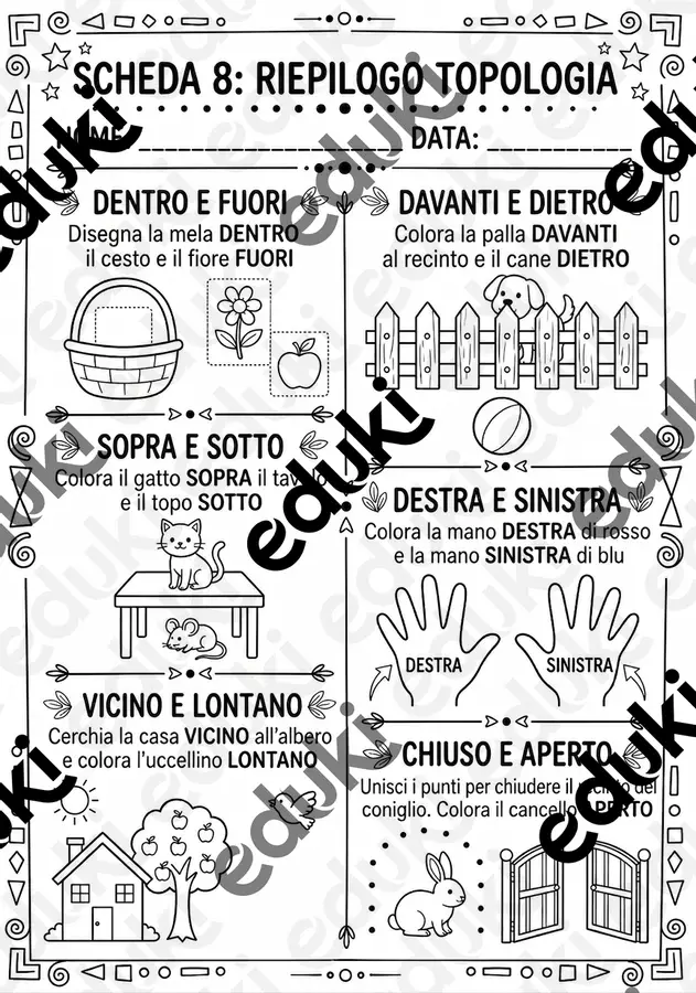 Il Canto dello Spazio - 8 Schede Didattiche sui Concetti topologici Esercizi - Il Canto dello Spazio - 8 Schede Didattiche sui Concetti topologici - Maestro Mauro - Pagina di copertina