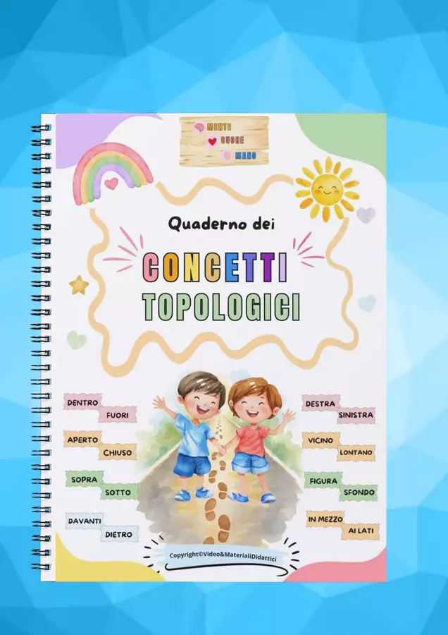 Quaderno dei CONCETTI TOPOLOGICI - Attacca e stacca Esercizi - Quaderno dei CONCETTI TOPOLOGICI - Attacca e stacca - Video & Materiali Didattici - Pagina di copertina