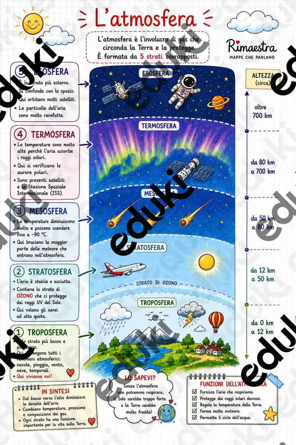Mappe concettuali: atmosfera e strati della terra Mappe concettuali - Mappe concettuali: atmosfera e strati della terra - Rimaestra - Pagina di copertina