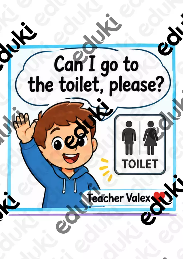 CAN I...? CLASSROOM POSTER Flashcard - CAN I...? CLASSROOM POSTER - Teachervalex - Pagina di copertina