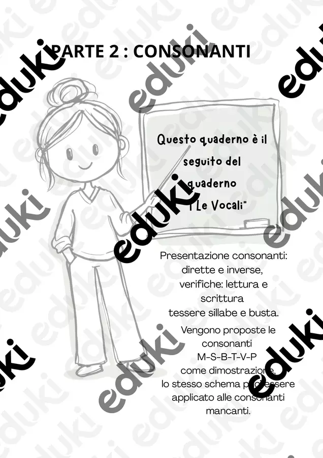 QUADERNI ITALIANO CL 1: LE CONSONANTI Esercizi - QUADERNI ITALIANO CL 1: LE CONSONANTI - Maestradituttounpò - Pagina di copertina