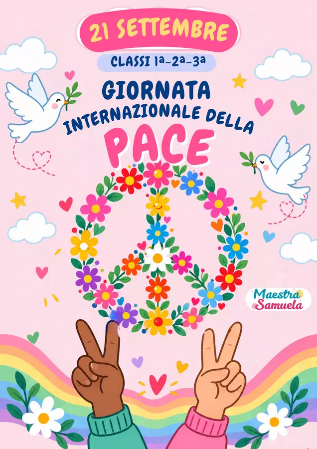 Giornata Internazionale della Pace – Classi 1ª, 2ª e 3ª 🕊️ Esercizi - Giornata Internazionale della Pace – Classi 1ª, 2ª e 3ª 🕊️ - Maestra Samuela - Pagina di copertina