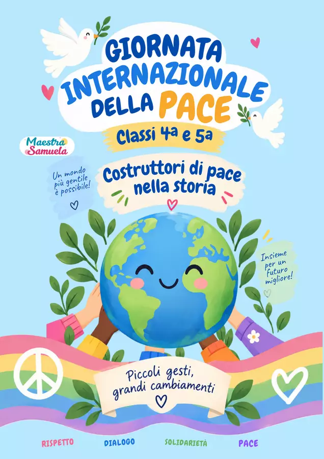 Giornata Internazionale della Pace – Classi 4ª e 5ª 🕊️ Esercizi - Giornata Internazionale della Pace – Classi 4ª e 5ª 🕊️ - Maestra Samuela - Pagina di copertina