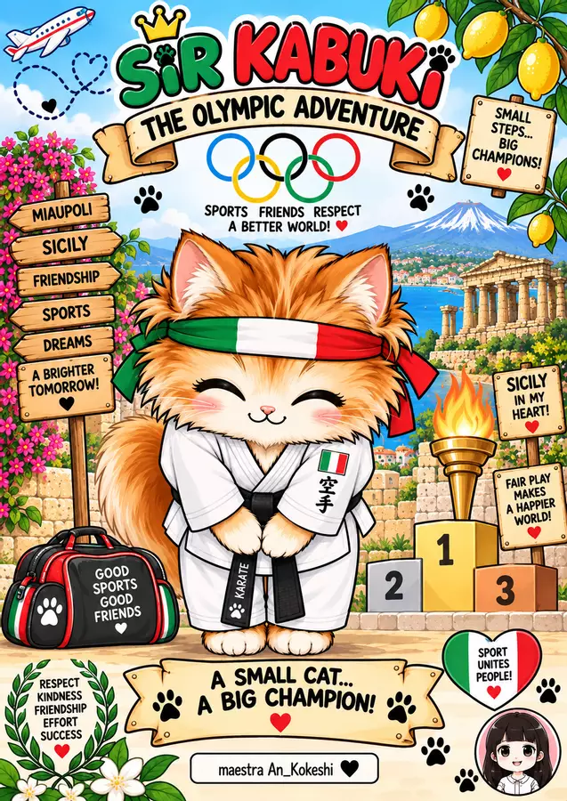 Storytelling Sir Kabuki " The Olympic adventure" Esercizi - Storytelling Sir Kabuki " The Olympic adventure" - Maestra An_ Kokeshi - Pagina di copertina
