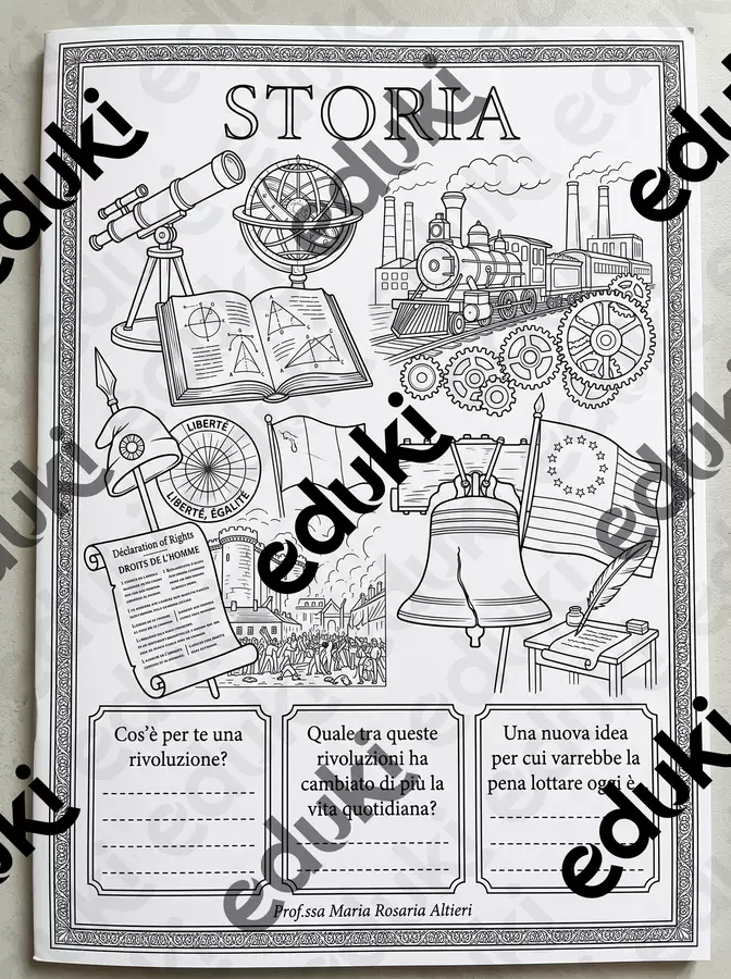 Copertina per il quaderno di Storia (seconda media) Schede informative - Copertina per il quaderno di Storia (seconda media) - Empatia - Pagina di copertina