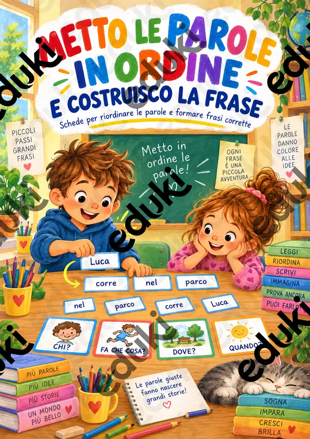 Metto in ordine le parole | Schede didattiche Esercizi - Metto in ordine le parole | Schede didattiche - Il Viaggio Didattico - Pagina di copertina