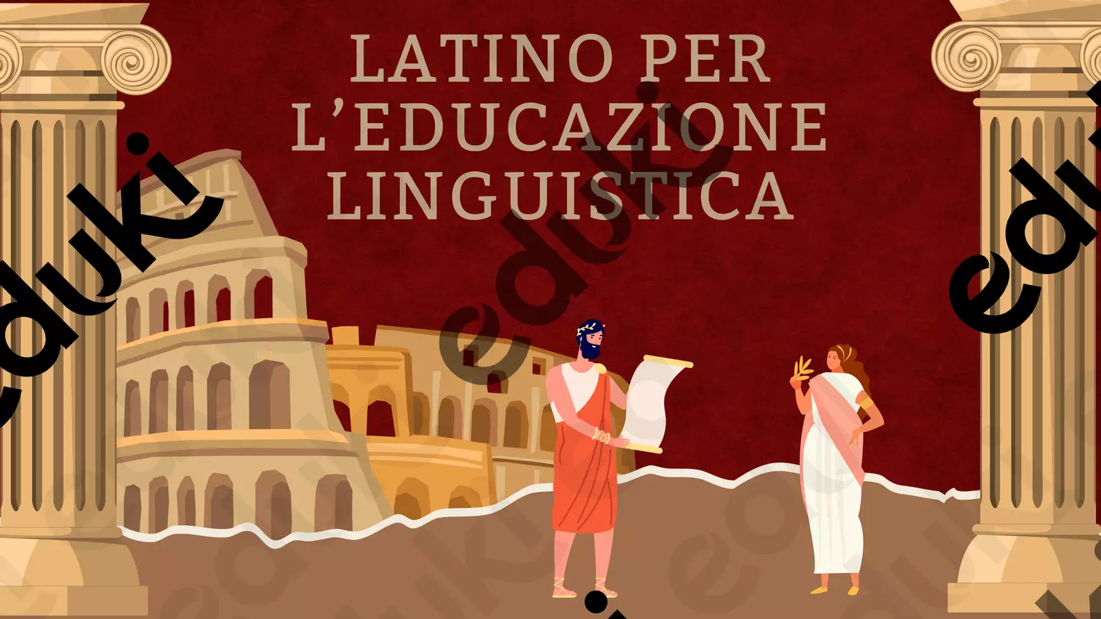 Prima lezione di Latino per l'educazione linguistica Presentazioni / Lavagne - Prima lezione di Latino per l'educazione linguistica - La prof con i ricci - Pagina di copertina