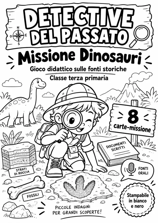 Detective del passato — Missione Dinosauri Esercizi - Detective del passato — Missione Dinosauri - DETECTIVE DEL PASSATO — Missione Dinosauri - Pagina di copertina