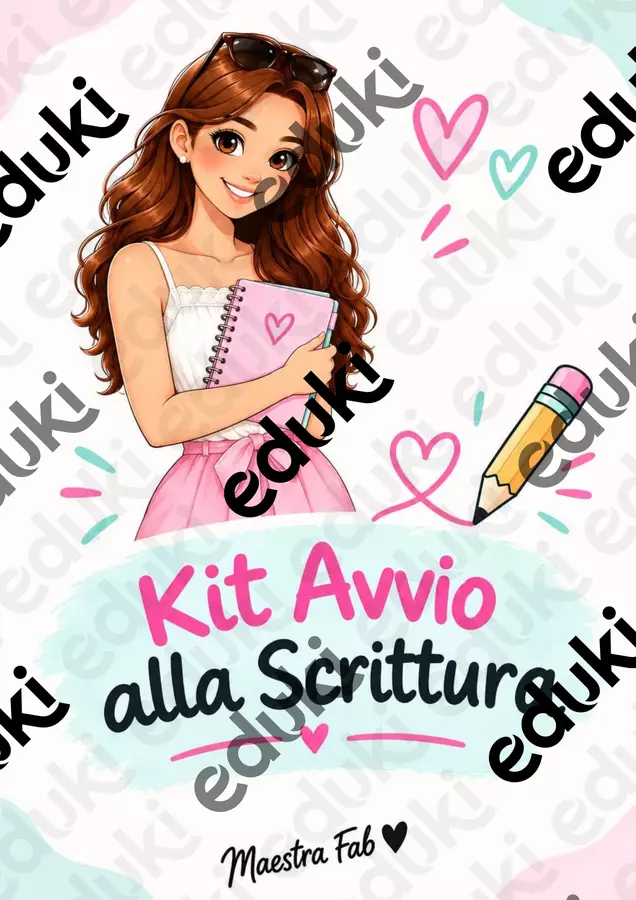 Kit avvio alla scrittura Maestra Fab Flashcard - Kit avvio alla scrittura Maestra Fab - Maestrafab🖤 - Pagina di copertina