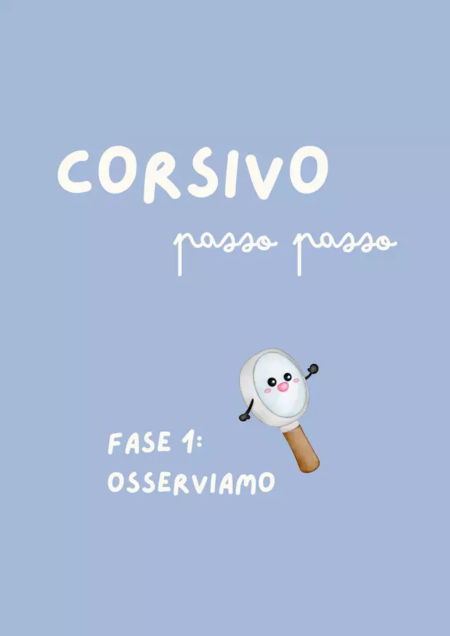 Osserviamo il corsivo! Altro tipo di materiale - Osserviamo il corsivo! - Ghirigoro - Pagina di copertina