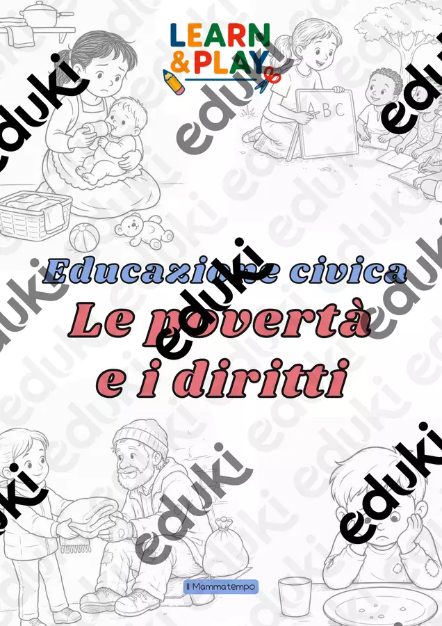 Povertà e diritti, educazione civica Materiale di supporto/inclusione - Povertà e diritti, educazione civica - Il Mammatempo - Pagina di copertina