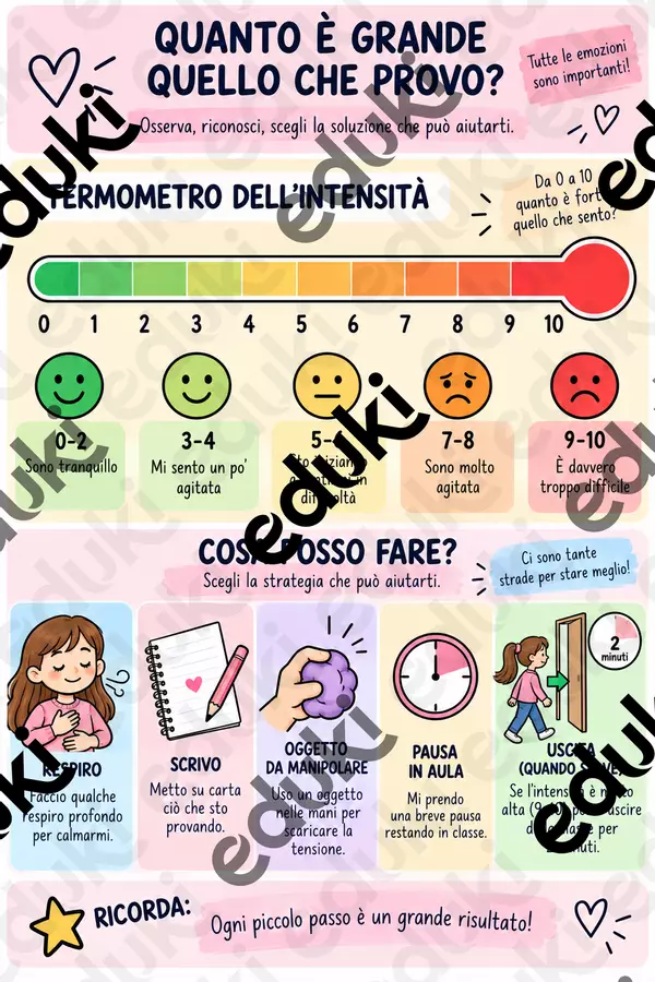 Strategie di regolazione in aula e termometro dell’intensità emotiva Materiale di supporto/inclusione - Strategie di regolazione in aula e termometro dell’intensità emotiva - Erika - La tua pedagogista - Pagina di copertina