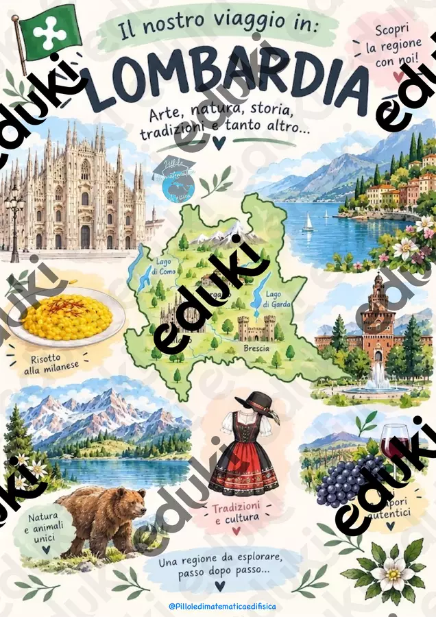 Viaggio Attorno All’Italia Lombardia Materiale di supporto/inclusione - Viaggio Attorno All’Italia Lombardia - Pillole di matematica e di fisica - Pagina di copertina