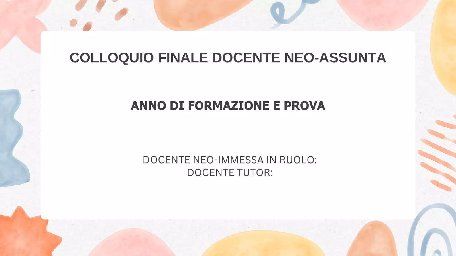 INFANZIA - Anno di formazione e prova Programmi scolastici / Materiali per docenti - INFANZIA - Anno di formazione e prova - la_maestra_in_equilibrio - Pagina di copertina
