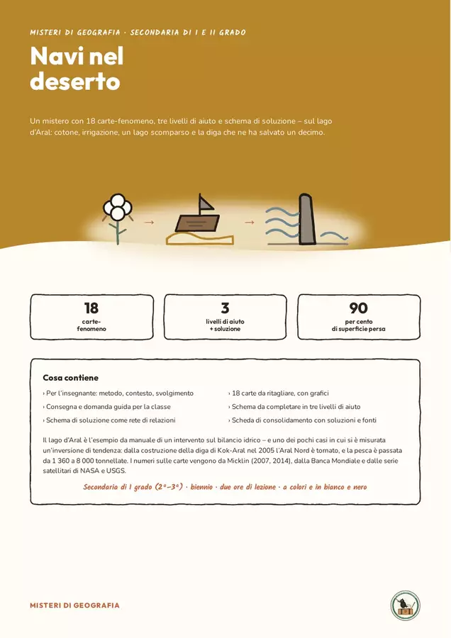 Mistero di geografia: Navi nel deserto (lago d’Aral) Giochi - Mistero di geografia: Navi nel deserto (lago d’Aral) - Il Baule del Corvo - Pagina di copertina