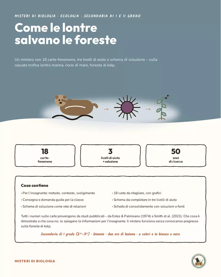 Mistero di biologia: Come le lontre salvano le foreste Giochi - Mistero di biologia: Come le lontre salvano le foreste - Il Baule del Corvo - Pagina di copertina