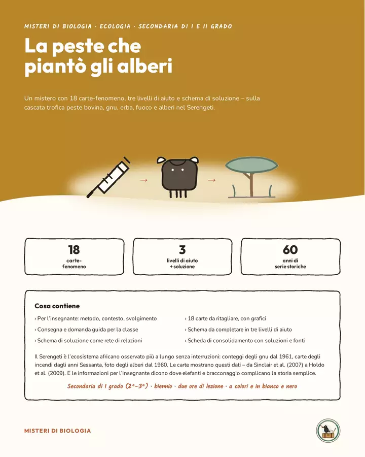 Mistero di biologia: La peste che piantò gli alberi Giochi - Mistero di biologia: La peste che piantò gli alberi - Il Baule del Corvo - Pagina di copertina