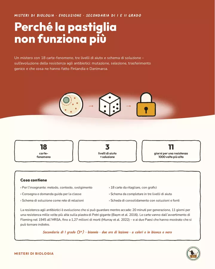 Mistero di biologia: Perché la pastiglia non funziona più Giochi - Mistero di biologia: Perché la pastiglia non funziona più - Il Baule del Corvo - Pagina di copertina