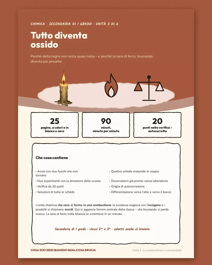 Tutto diventa ossido – combustione e ossidi Esperimenti - Tutto diventa ossido – combustione e ossidi - Il Baule del Corvo - Pagina di copertina