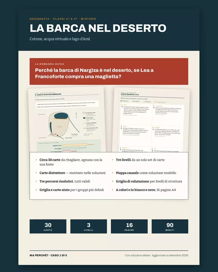 La barca nel deserto – lago d’Aral, cotone, acqua Esercizi - La barca nel deserto – lago d’Aral, cotone, acqua - Il Baule del Corvo - Pagina di copertina