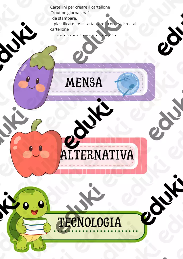 Cartellone della giornata scolastica Flashcard - Cartellone della giornata scolastica - Maestradituttounpò - Pagina di copertina