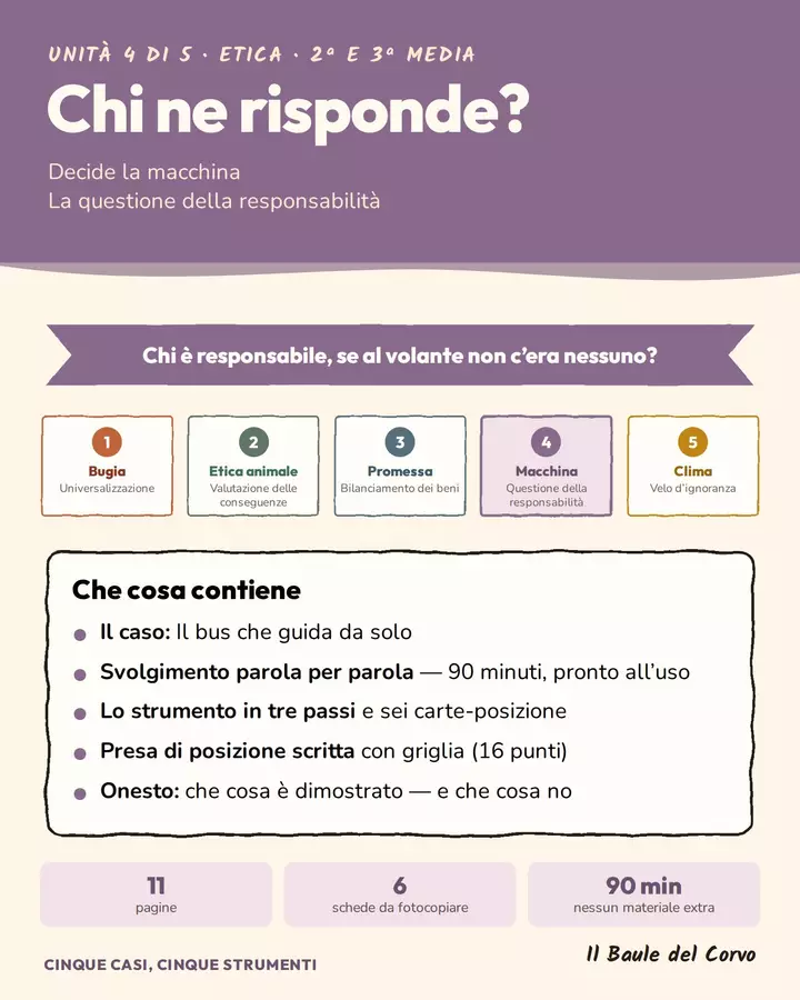 Auto a guida autonoma: chi è responsabile? – media Esercizi - Auto a guida autonoma: chi è responsabile? – media - Il Baule del Corvo - Pagina di copertina