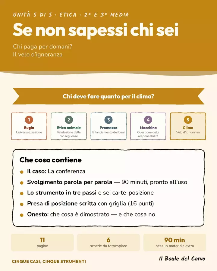 Giustizia climatica: velo d'ignoranza – media Esercizi - Giustizia climatica: velo d'ignoranza – media - Il Baule del Corvo - Pagina di copertina