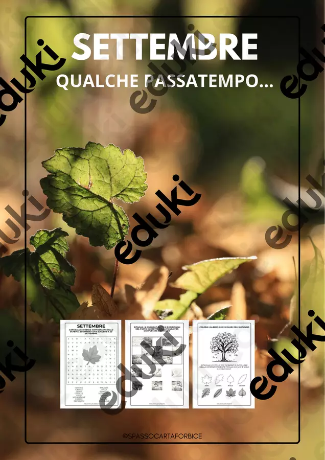 SETTEMBRE PASSATEMPI GIOCHI DA STAMPARE Giochi - SETTEMBRE PASSATEMPI GIOCHI DA STAMPARE - Spassocartaforbice - Pagina di copertina