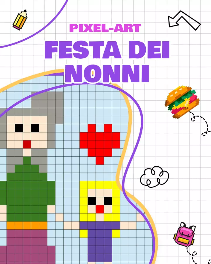 Pixel Art - Festa dei Nonni Schede informative - Pixel Art - Festa dei Nonni - Maestro Francesco - Pagina di copertina