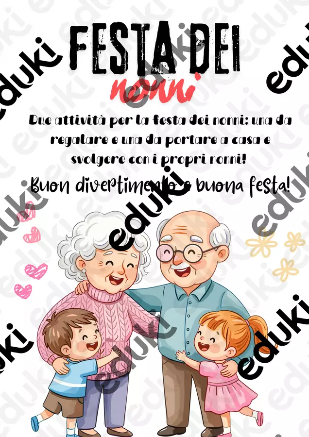 Attività per la festa dei nonni Clipart / Immagini originali - Attività per la festa dei nonni - Maestra Rache - Pagina di copertina