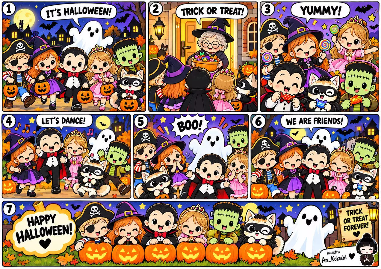 Anteprima storitelling Sir Kabuki Trick or Treat, a spooky halloween a. Materiale di supporto/inclusione - Anteprima storitelling Sir Kabuki Trick or Treat, a spooky halloween a. - Maestra An_ Kokeshi - Pagina di copertina