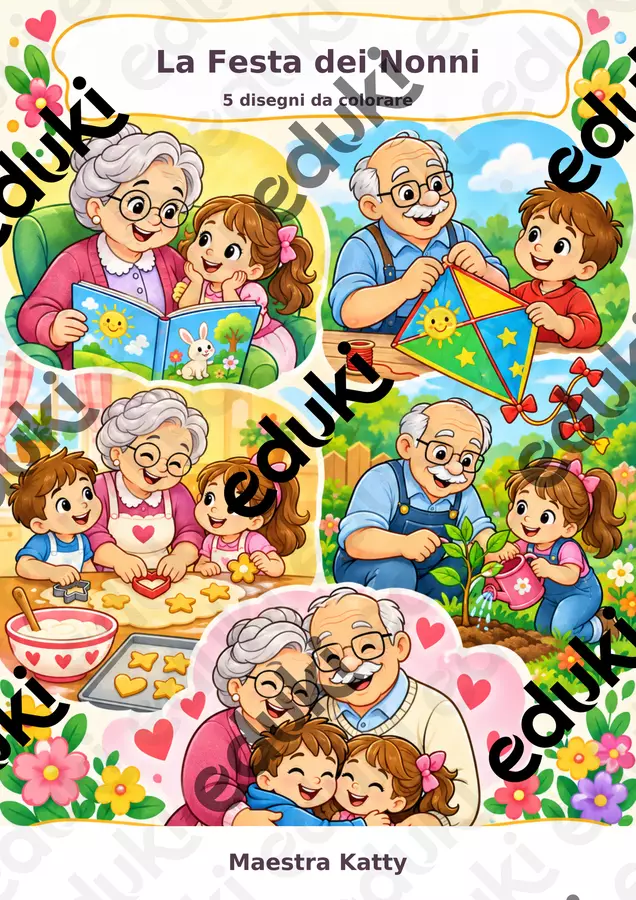La_Festa_dei_Nonni_da_colorare_Maestra_Katty Materiale di supporto/inclusione - La_Festa_dei_Nonni_da_colorare_Maestra_Katty - Maestra Katty - Pagina di copertina